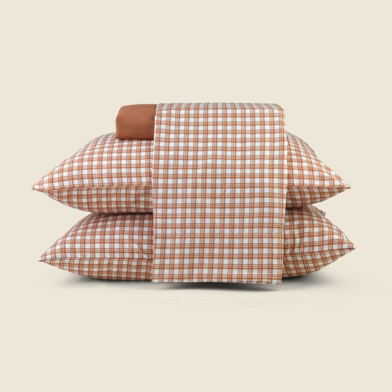 Jogo de Cama A\CASA King Microfibra Pla Laranja Ref.: 2601-1774875826719