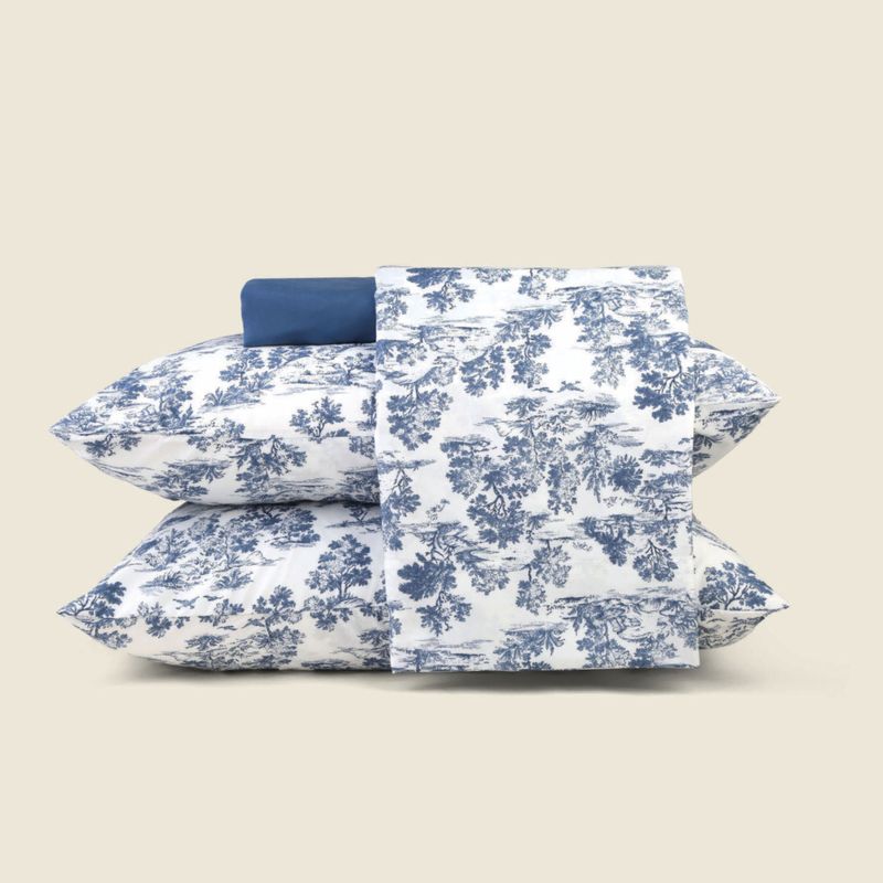 Jogo de Cama A\CASA Casal Microfibra Toi Azul Ref.: 2601-1774875912479