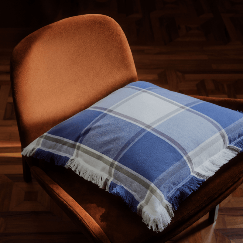 Almofada A\CASA Plaid 45x45 Azul Algodão Ref.: 2601-1776113307063
